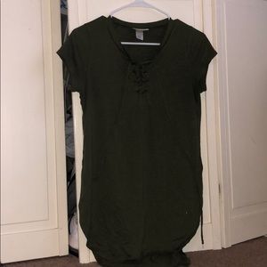 Army Green long lace up top